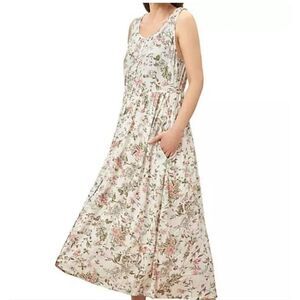Frye Floral Sleeveless Buttonfront Ruffles Cottagecore Midi Dress SZ‎ XL